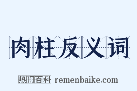 肉柱反义词是什么意思的图片